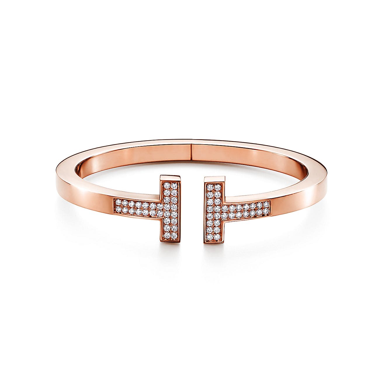 T Diamond Open Square Bracelet