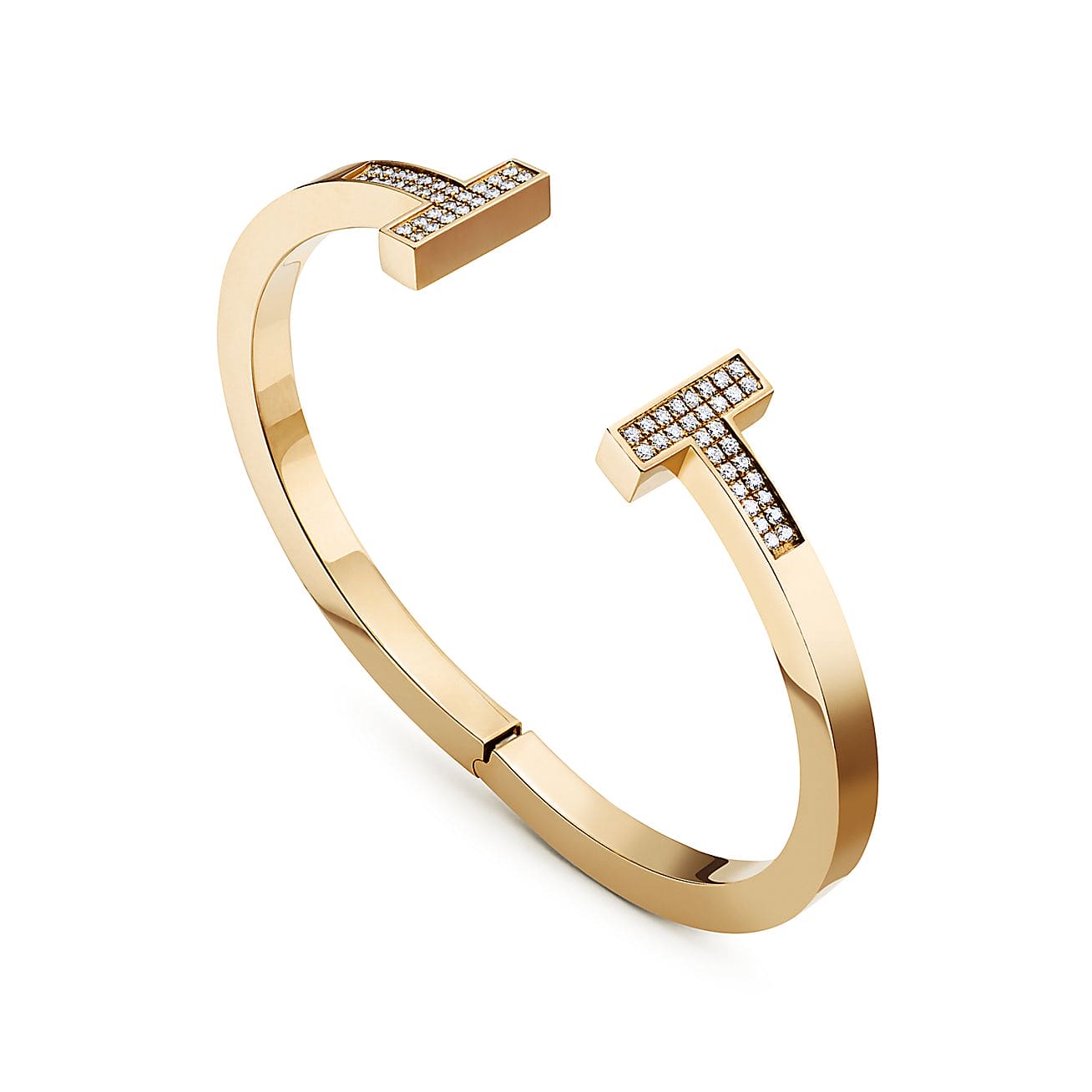T Diamond Open Square Bracelet