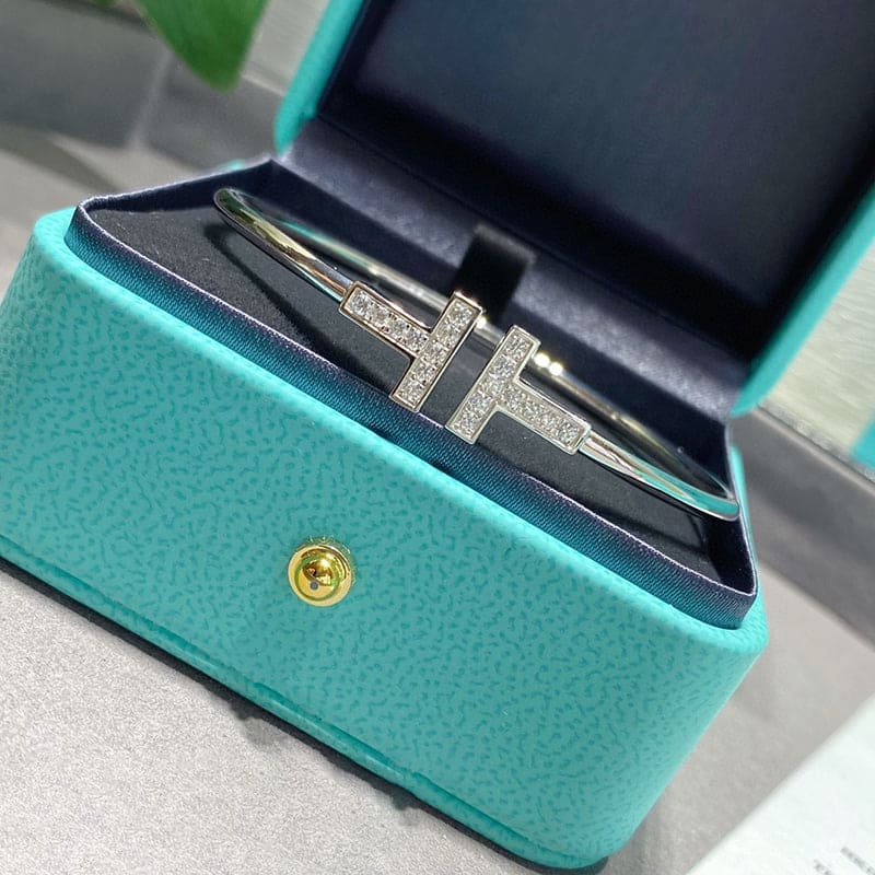 T Open Diamond Bracelet