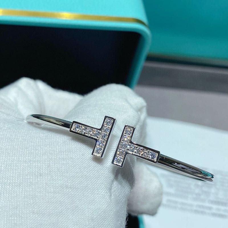 T Open Diamond Bracelet