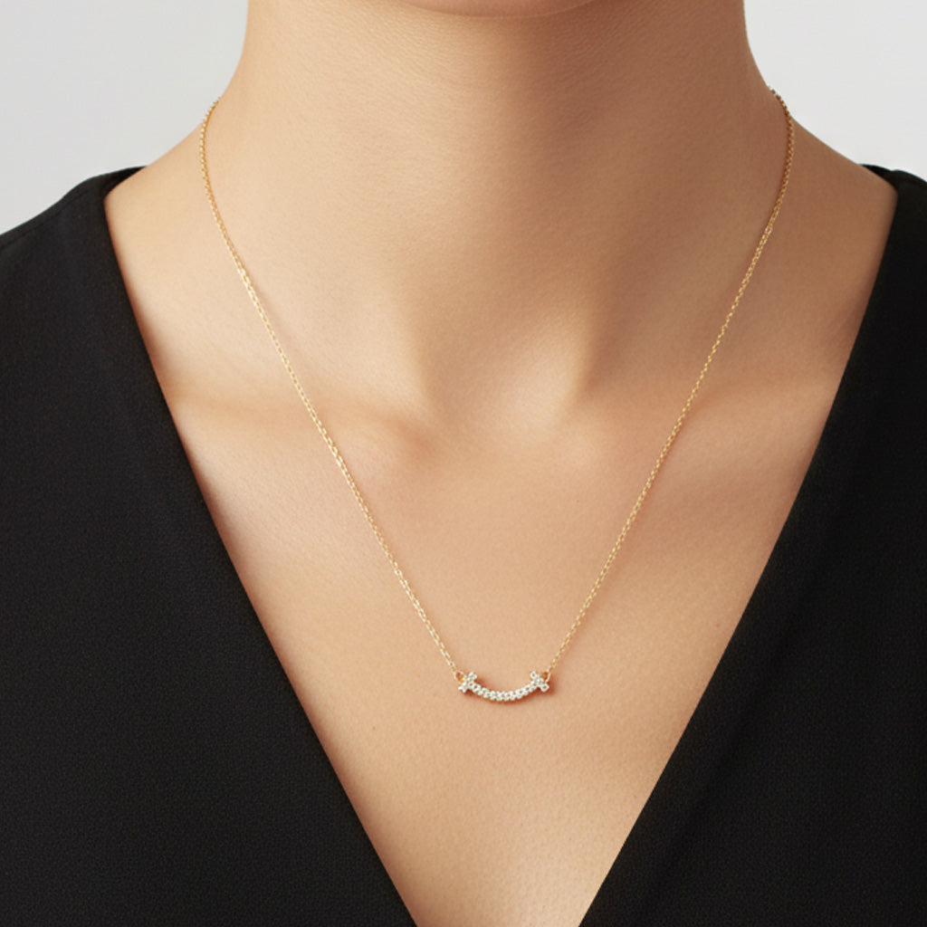 T Small Diamond Pendant Necklace