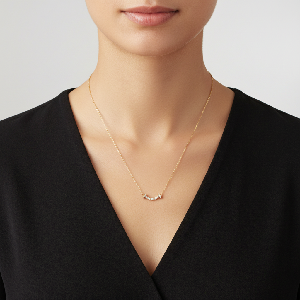 T Small Diamond Pendant Necklace