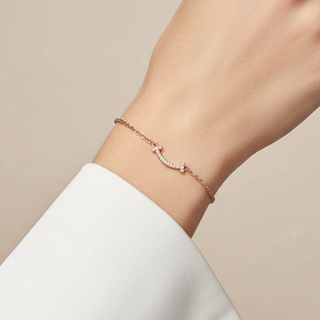 T Smile Diamond Bracelet