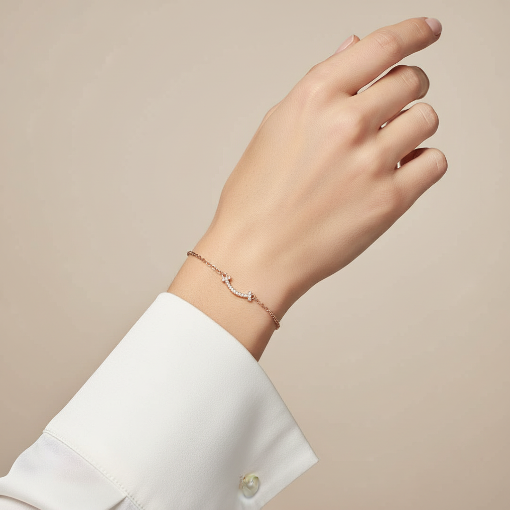 T Smile Diamond Bracelet