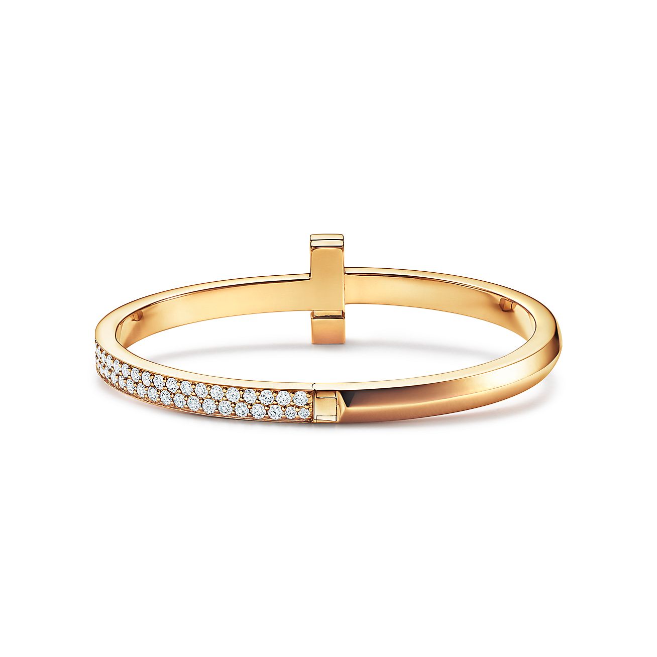T1 Wide Diamond Hinged Bracelet
