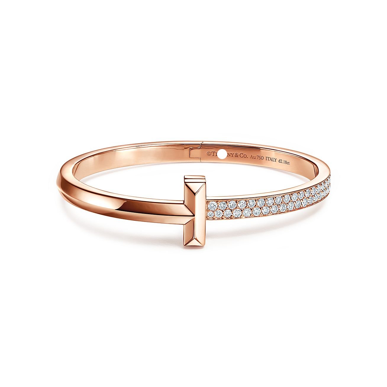 T1 Wide Diamond Hinged Bracelet