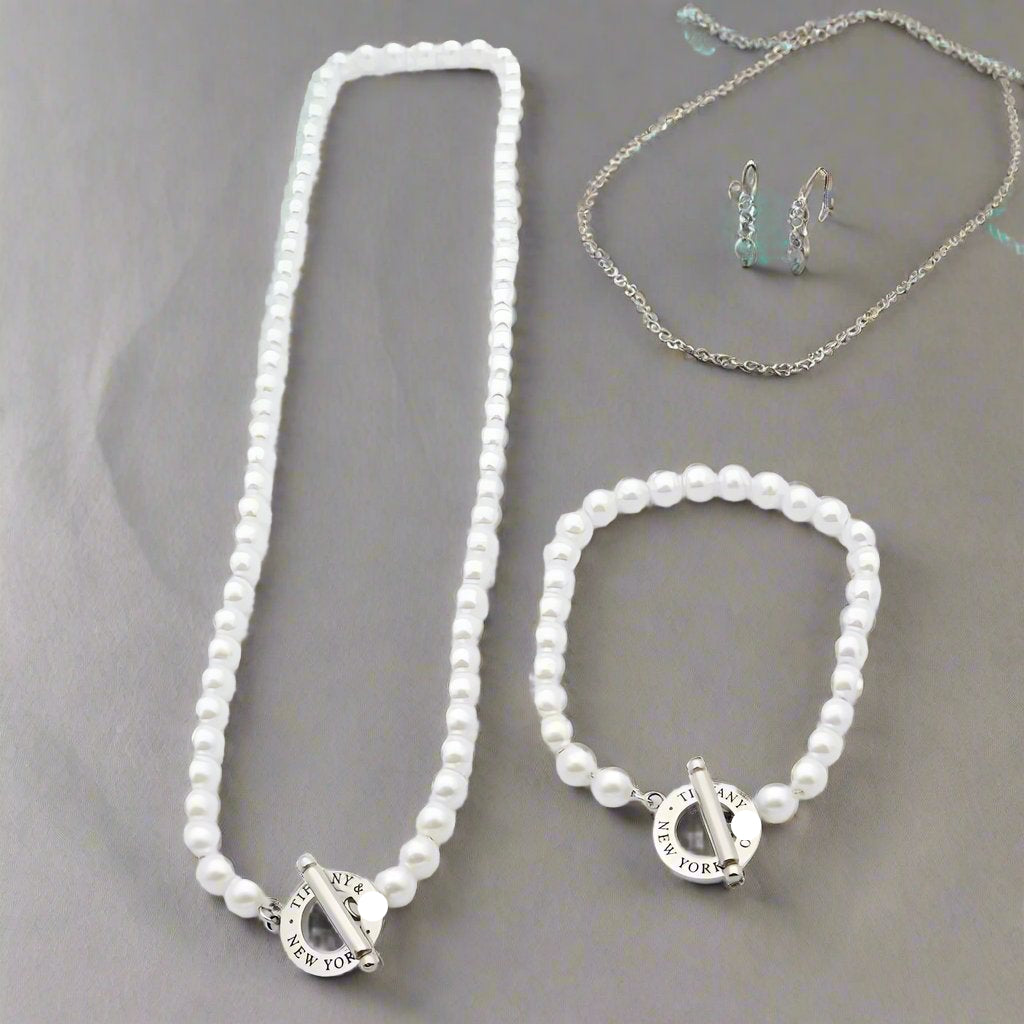 Tag Beads Toggle Clasp Bracelet