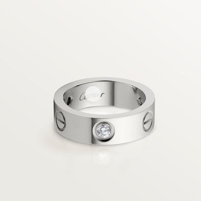 Three Diamonds Love Wedding Ring