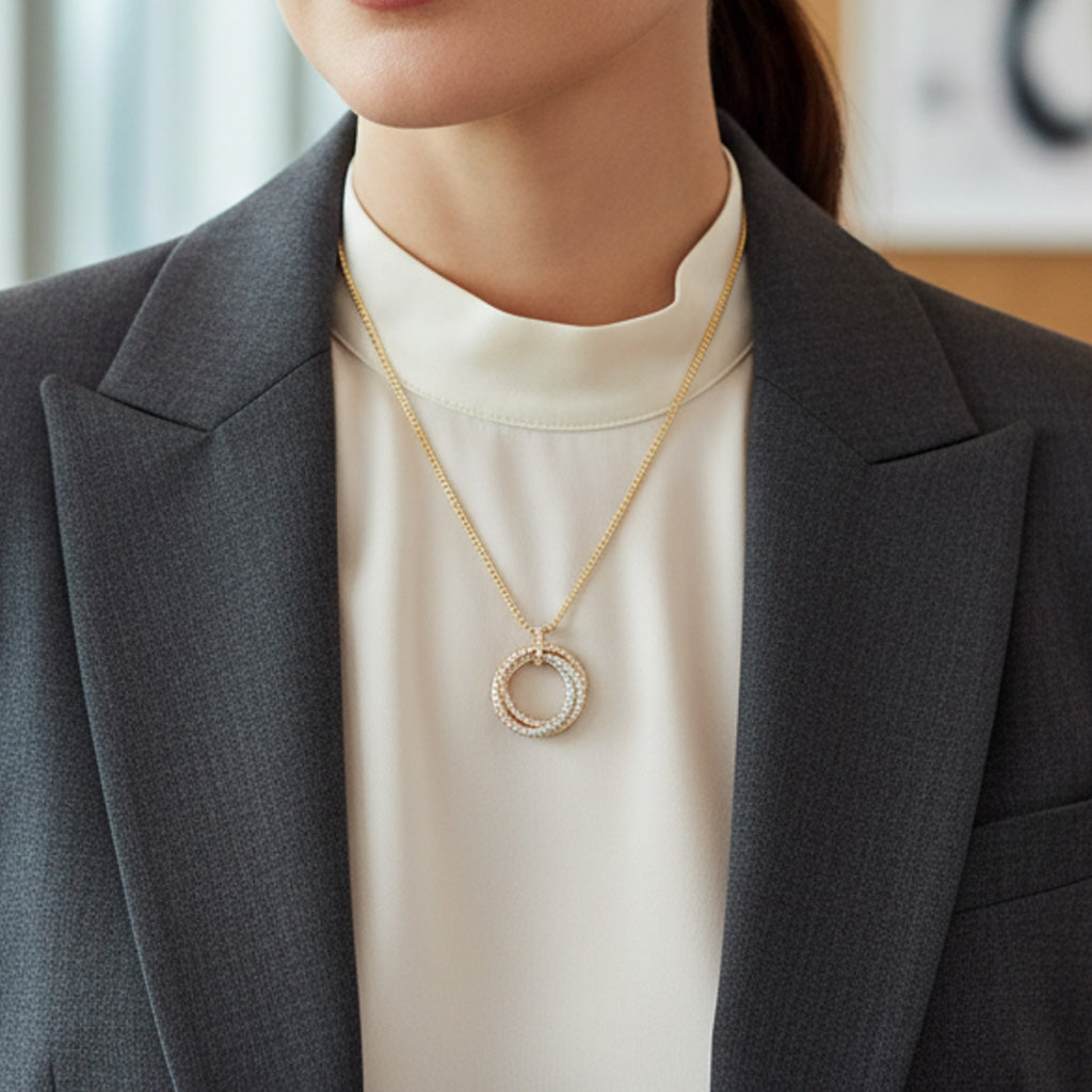 Trinity White Gold Diamond Necklace