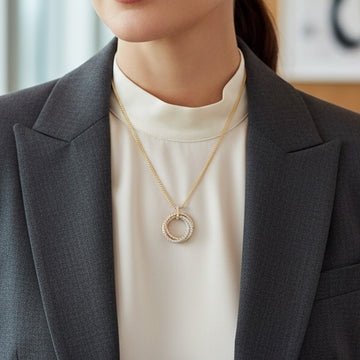 Trinity White Gold Diamond Necklace