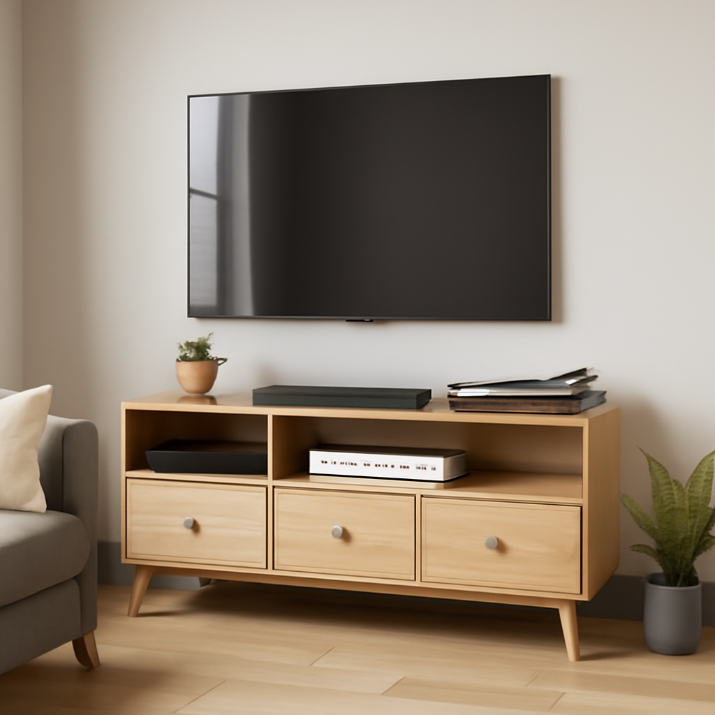 TV Stand Minimalist Storage Cabinet for Clean Modern Setup