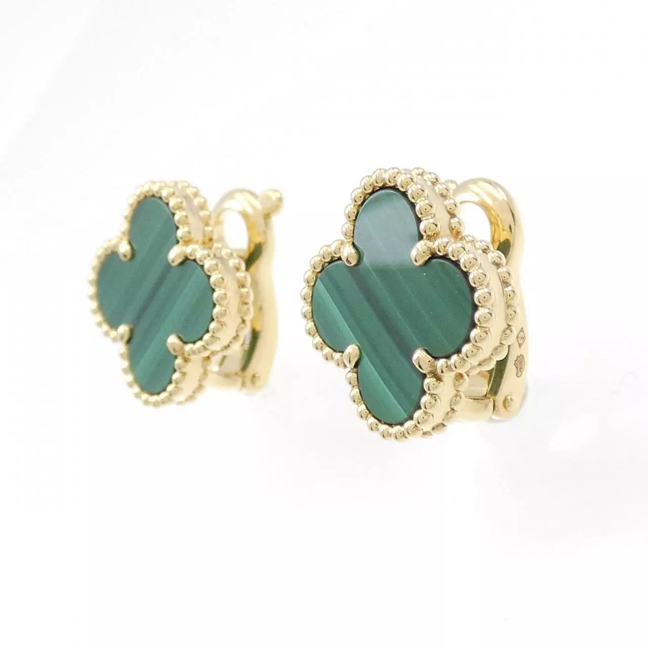 Vintage Alhambra Malachite Earrings
