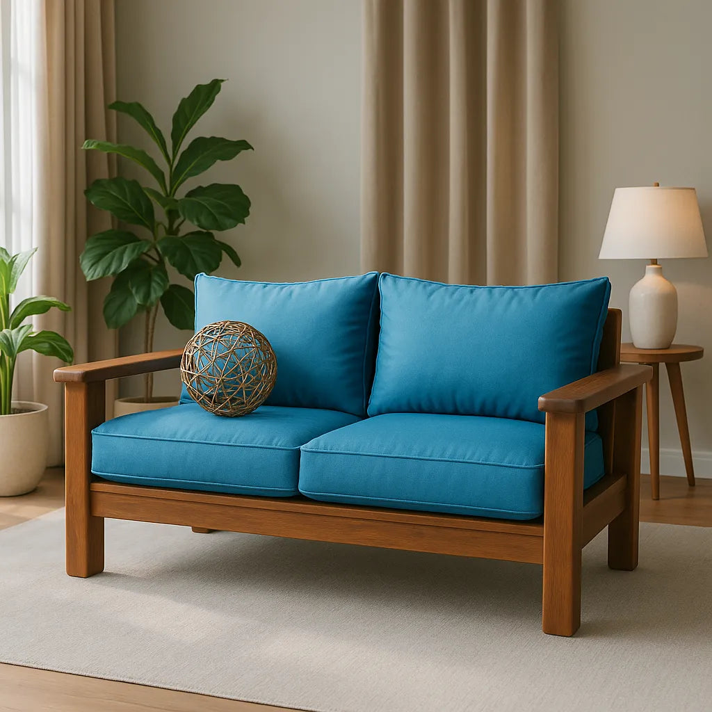 Wide Arm 2 Seater Sofa Bold Comfort Modern Style