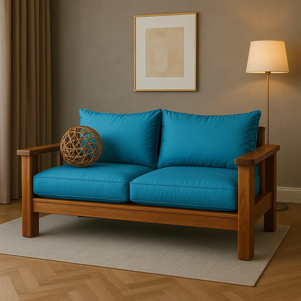 Wide Arm 2 Seater Sofa Bold Comfort Modern Style