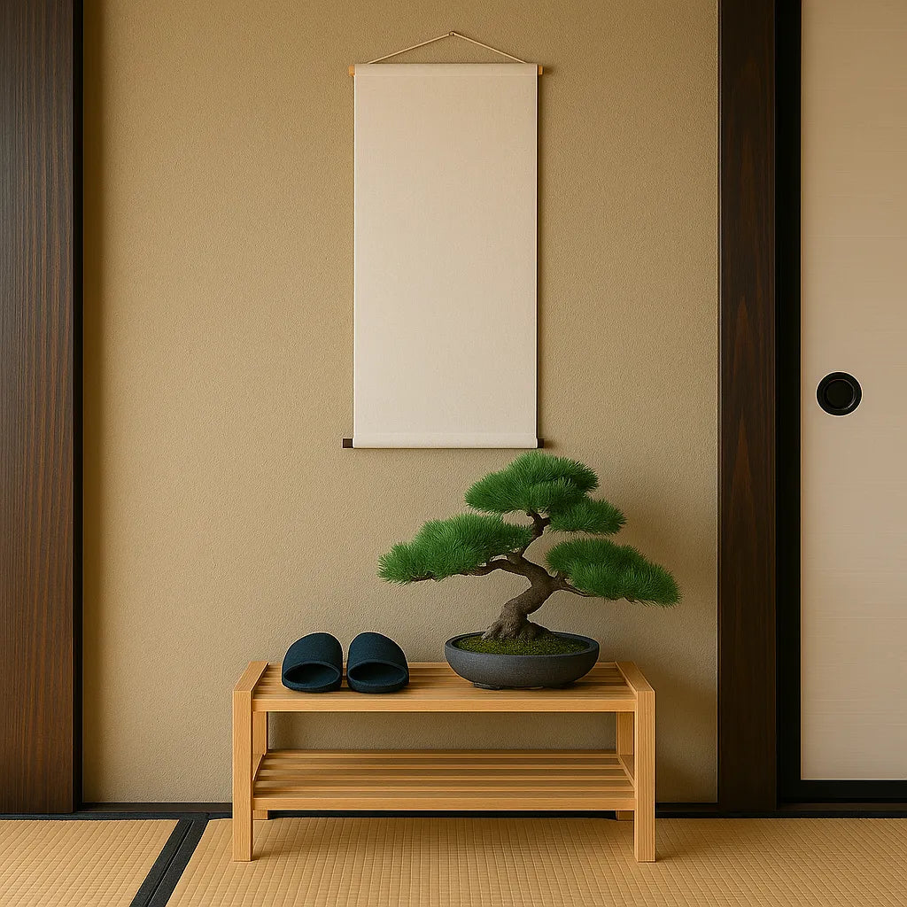 Zen Shoe Bench Simple Two Tier Shelf For Entryway Harmony
