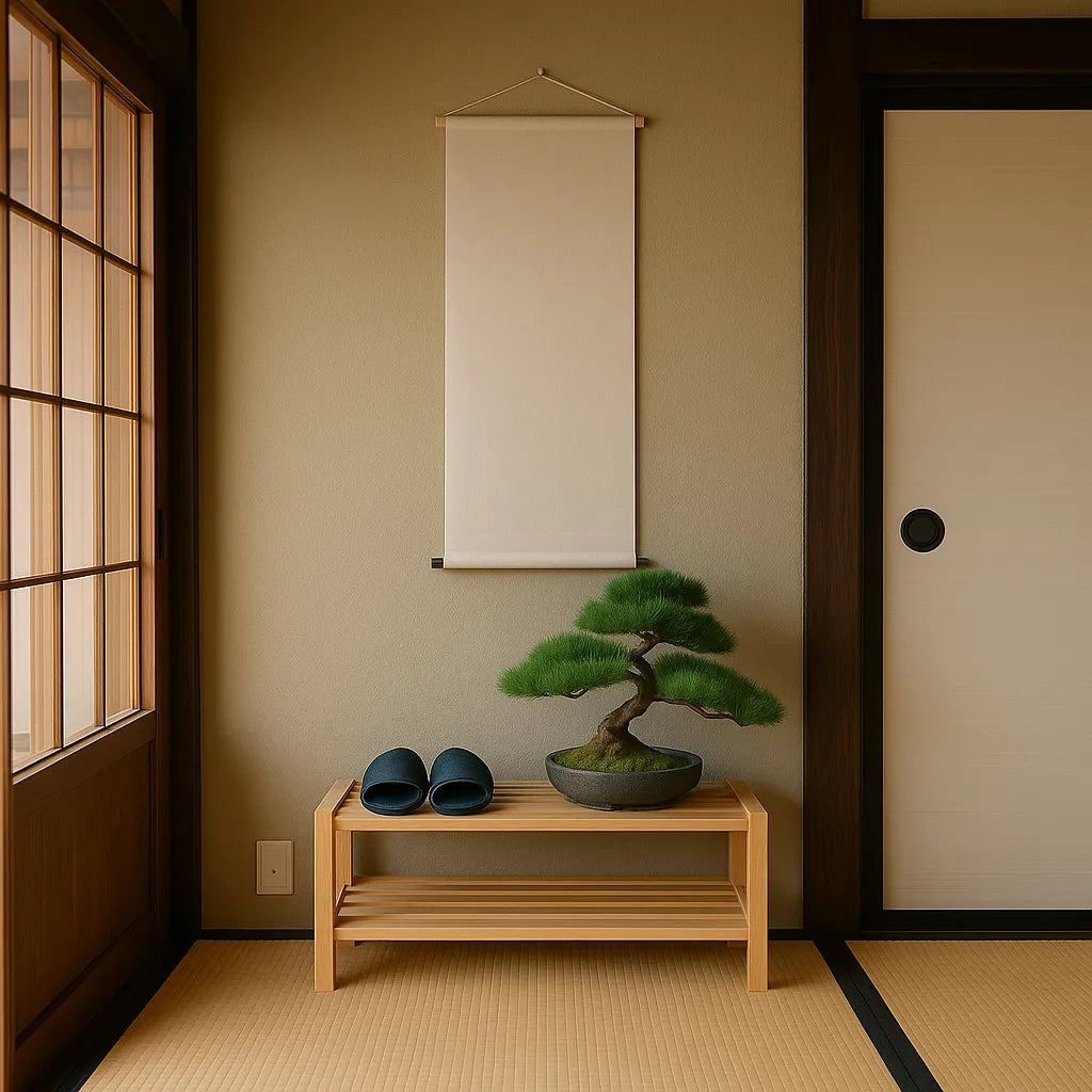 Zen Shoe Bench Simple Two Tier Shelf For Entryway Harmony