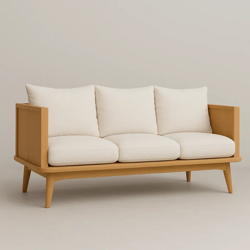 Box Frame 3 Seater Sofa Bold Structure Modern Comfort