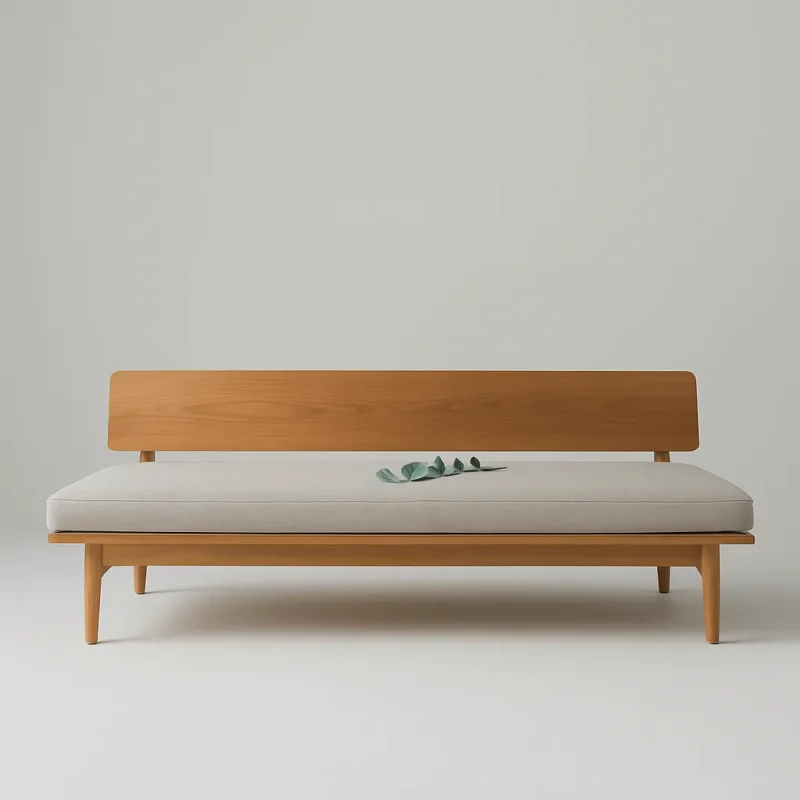 Minimal Backless Daybed Sofa Tranquil Form Soft Appeal