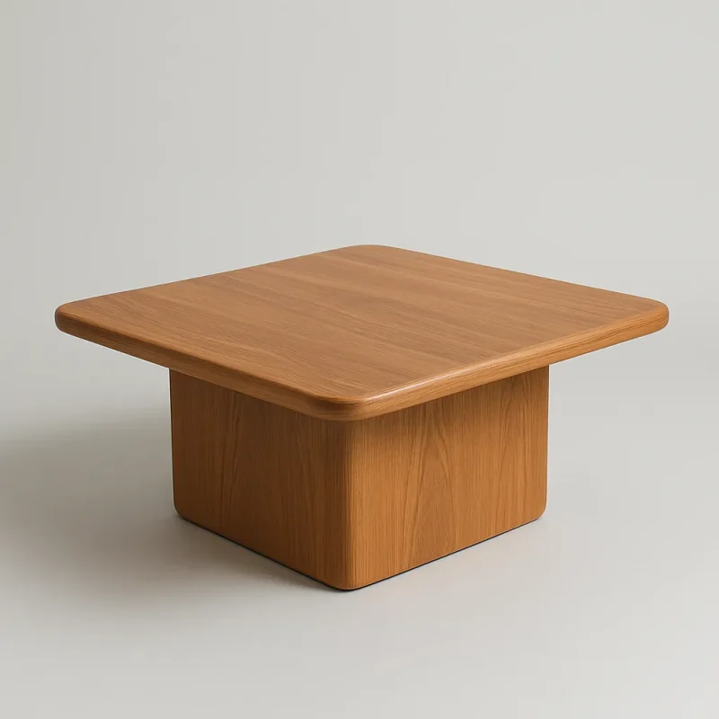 Square Coffee Table Modern Minimal Base For Elegant Living Rooms
